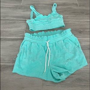 Beach Riot Terry Coverup Crop Top Small